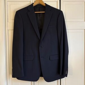 Calvin Klein Navy Wool Stretch Suit Jacket 38R – Like New